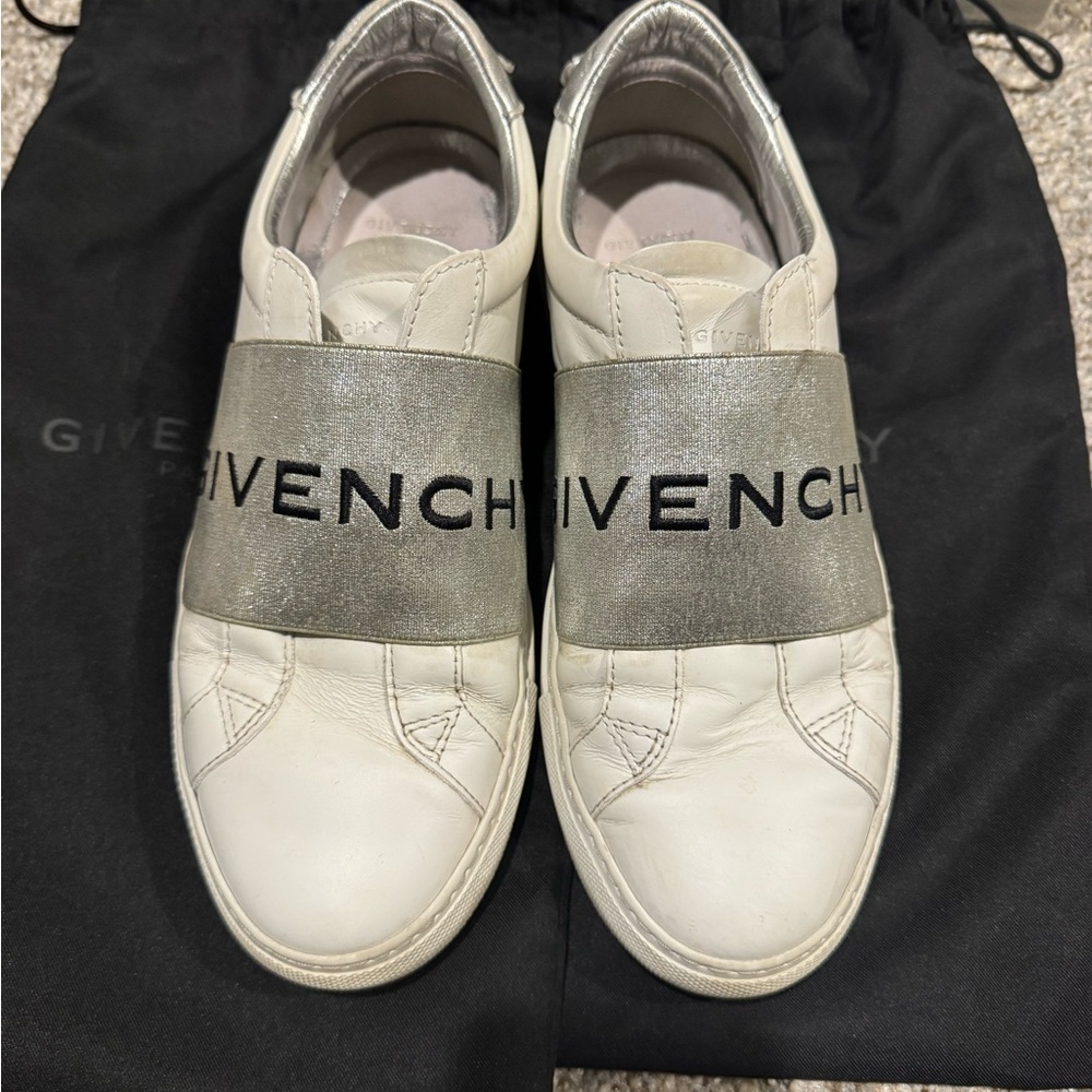 Givenchy Urban Argent White and Silver Street Sneakers- Size 38 1/2 or   U.S 8 - Picture 9 of 9